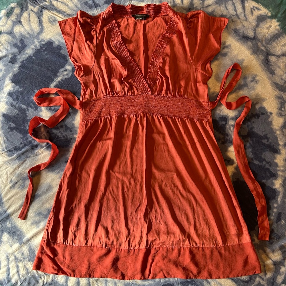 BCBGMaxAzria Vintage Y2K Babydoll Dress - Coral